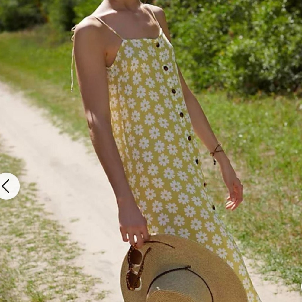 Faithfull the Brand Arietta Midi Tie-Strap Floral Dress